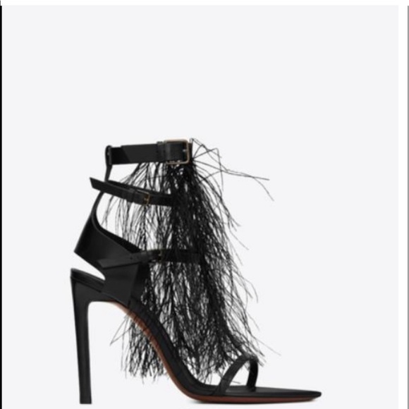NEW SAINT LAURENT LEATHER SANDALS - Picture 11 of 11
